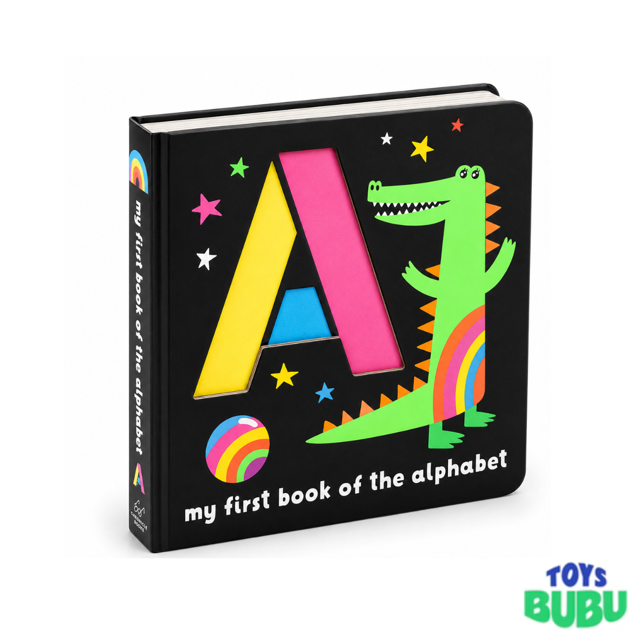 Neon ABC Board Book for Toddlers – Alphabet Learning Book with Die-Cut Letters (Ages 1–4)