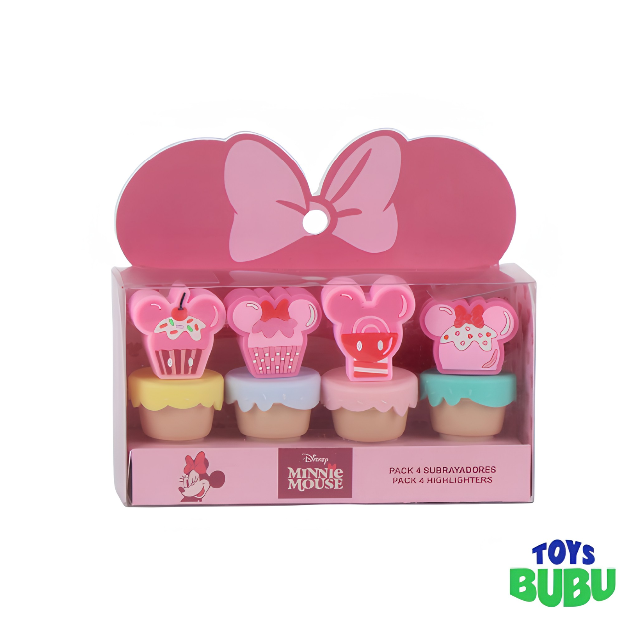 Disney Minnie Mouse Mini Highlighters Set – 4 Pack Cute Highlighter Pens for School, Journals & Crafts