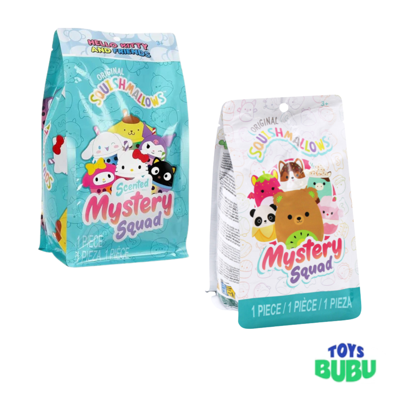Squishmallows Scented Mystery Bag Plush – Random Surprise Collectible Plush Toy (Fruits & Hello Kitty)