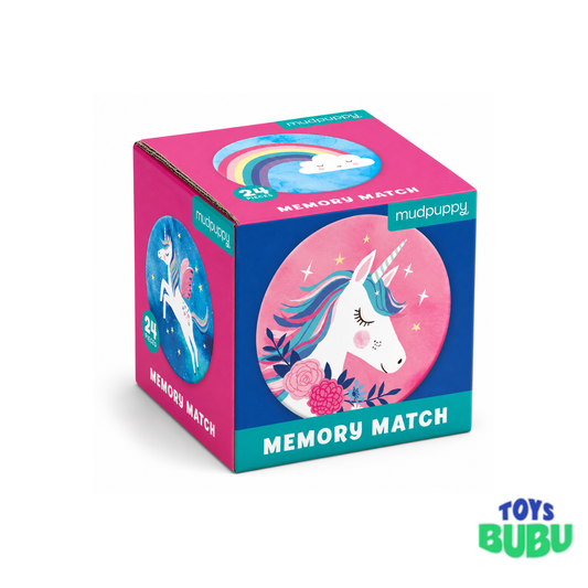 Unicorn Mini Memory Match Game – 24-Piece Memory Matching Game for Kids | Travel Game