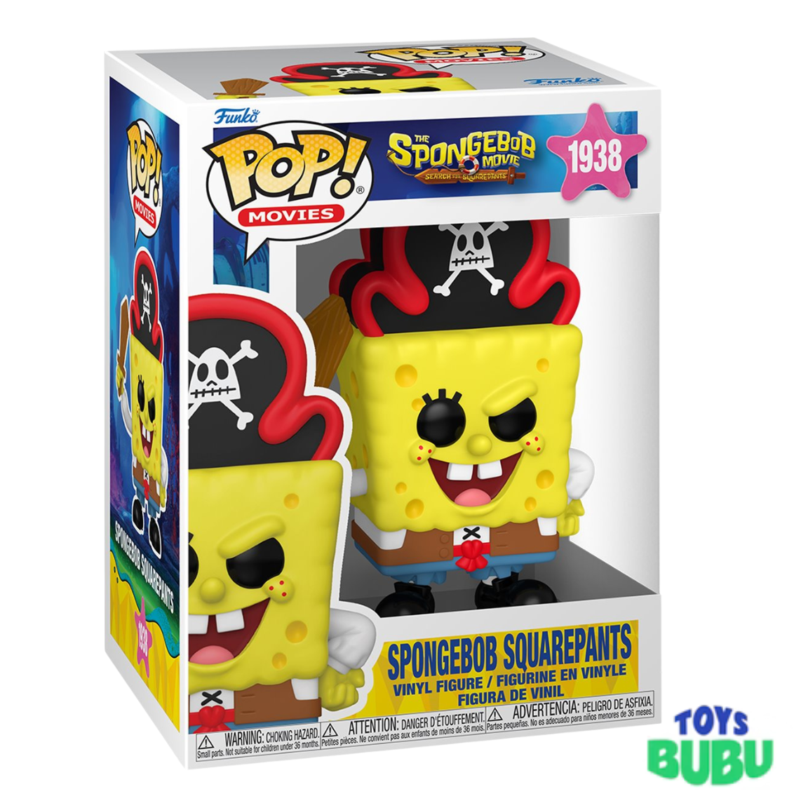 SpongeBob Funko Pop #1938 – Search for SquarePants Movie Vinyl Figure Collectible - 3.75 inches (9.5 cm) tall