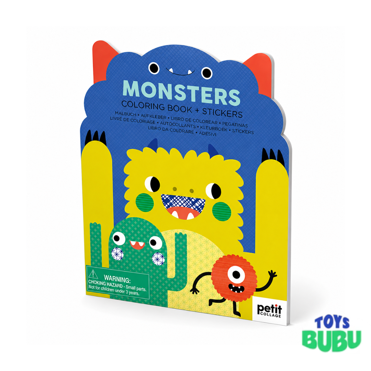 Monsters Coloring Book with Stickers - Spooky Creative Activity Book for Kids
