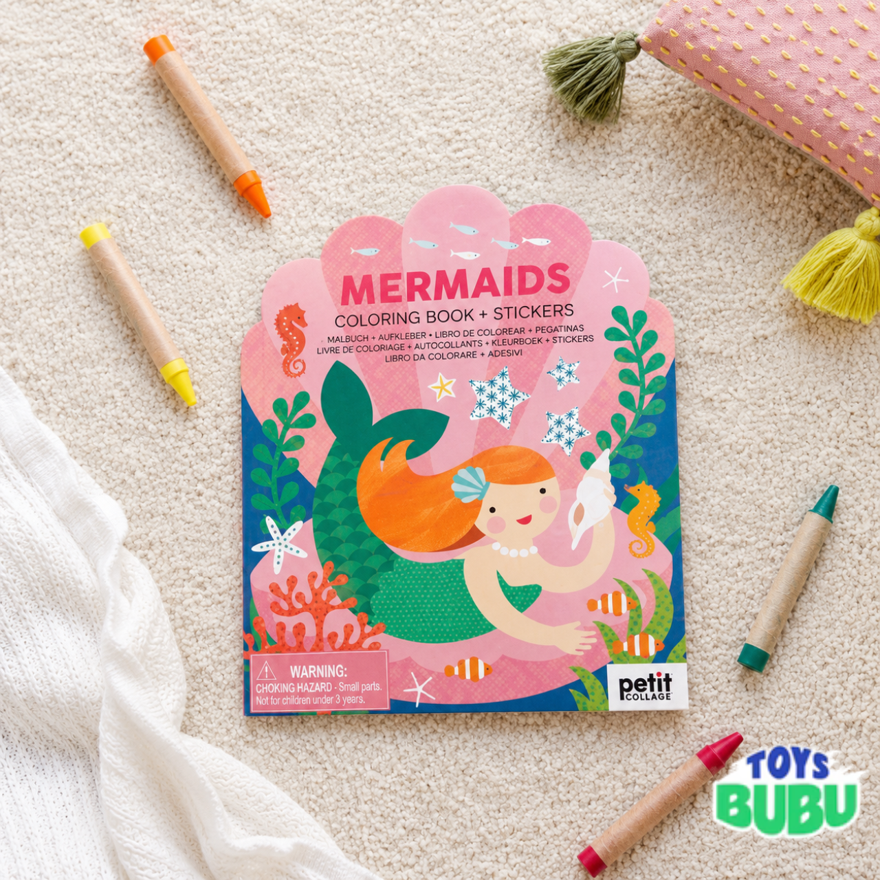 Mermaids Coloring Book with 100+ Stickers – Mermaid Activity Book for Kids