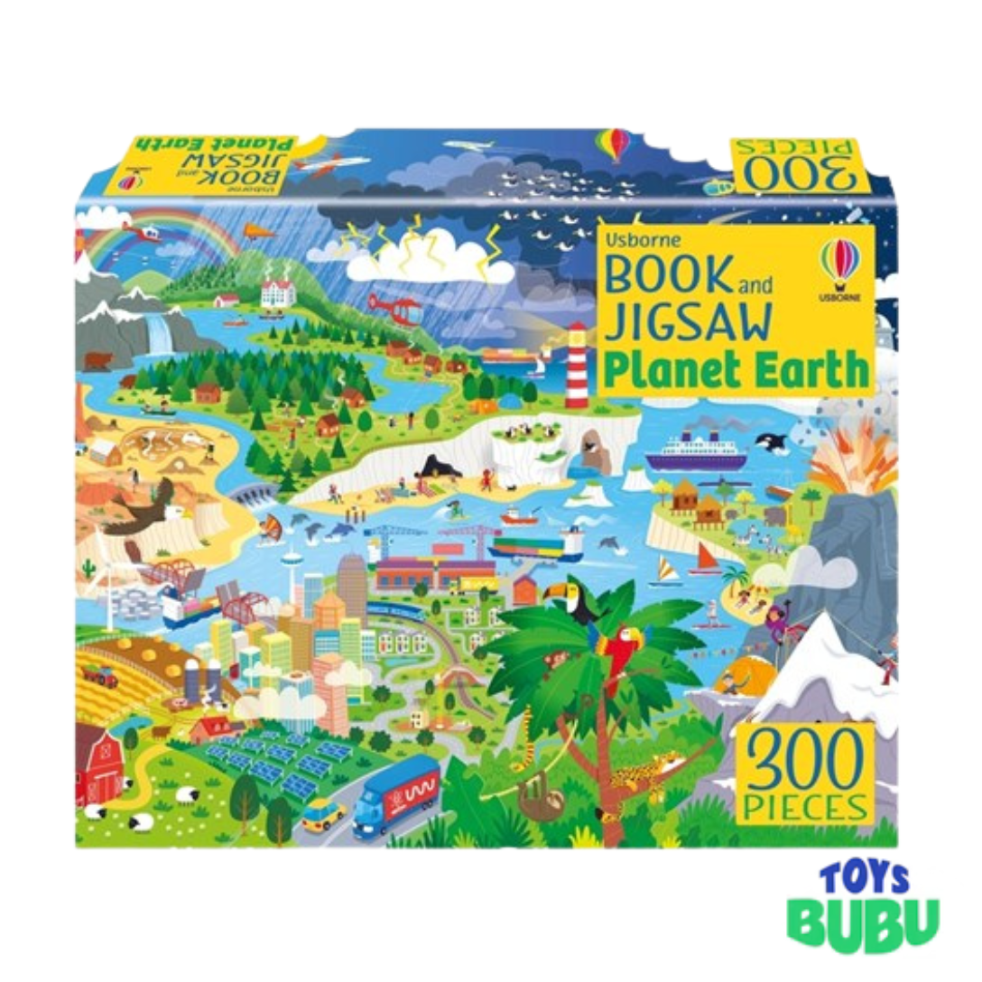 Usborne Planet Earth Book & Jigsaw Puzzle Set – Geography Learning Activity for Kids
