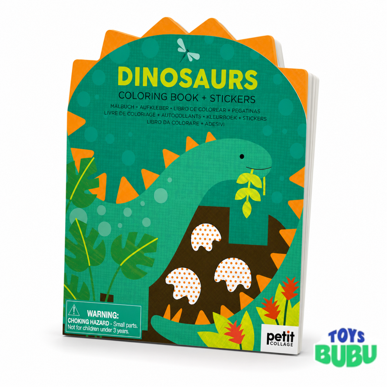 Dinosaur Coloring Book with Stickers - Fun Creative Activity Book for Kids