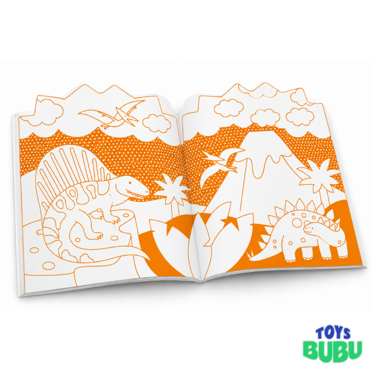 Dinosaur Coloring Book with Stickers - Fun Creative Activity Book for Kids