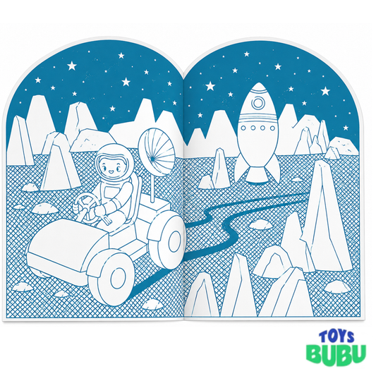 Outer Space Coloring Book with 100+ Stickers – Space Activity Book for Kids