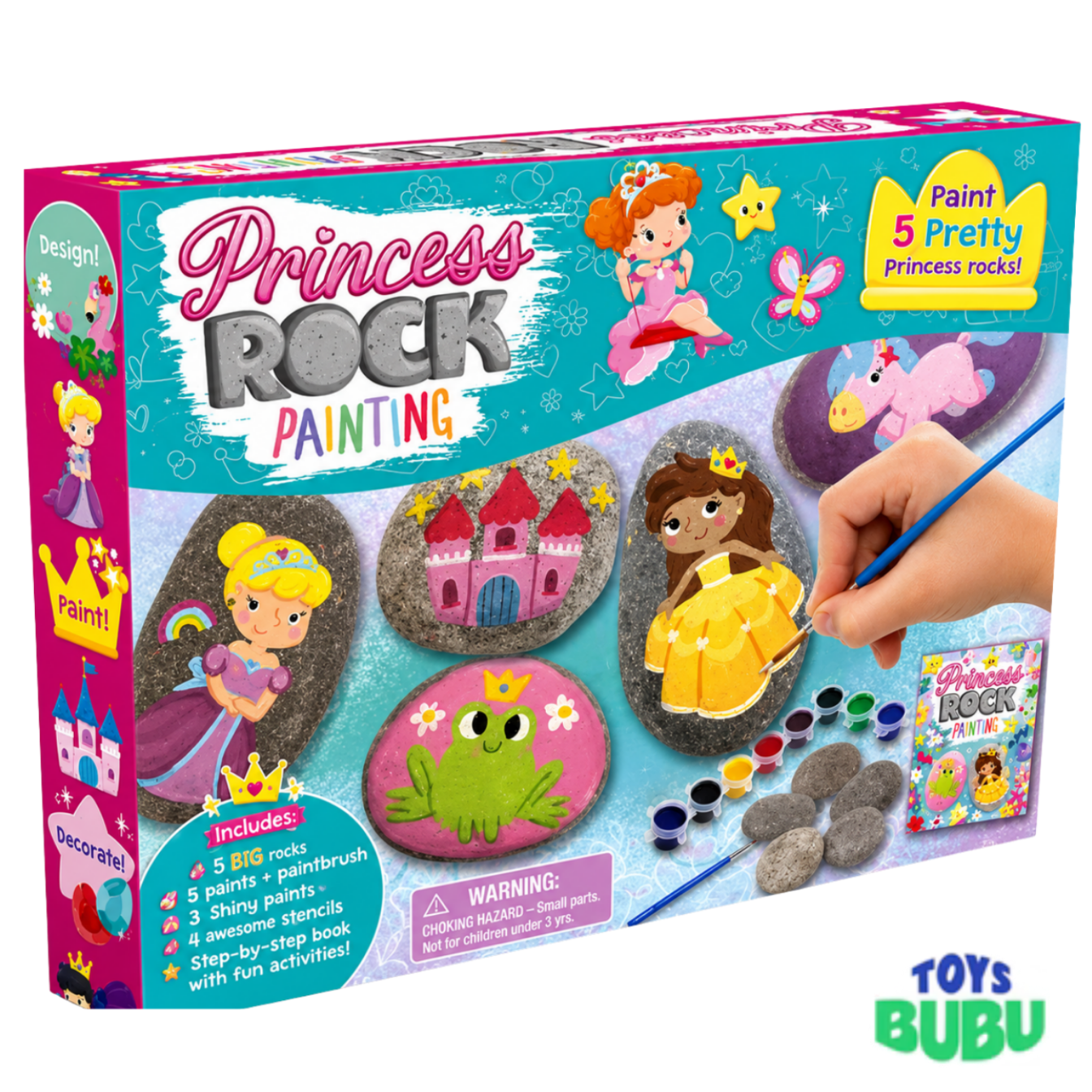 Princess Rock Painting Kit for Kids – Creative Craft Activity Set (IglooBooks)