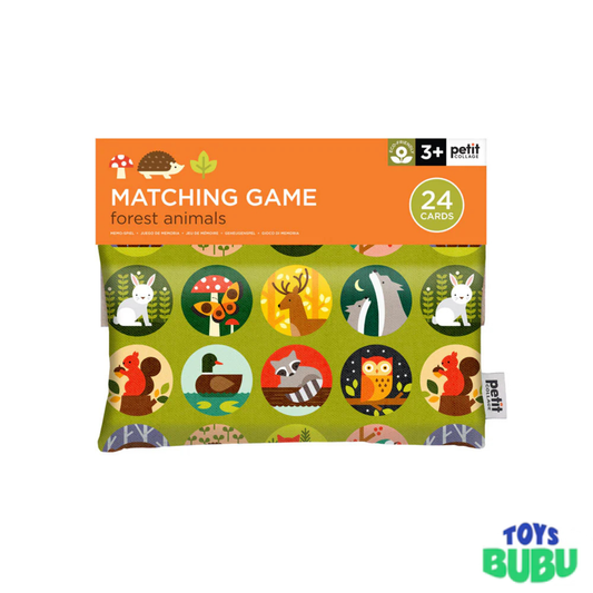 Petit Collage Forest Animals Matching Game – Woodland Memory Match Card Game for Kids Ages 3+