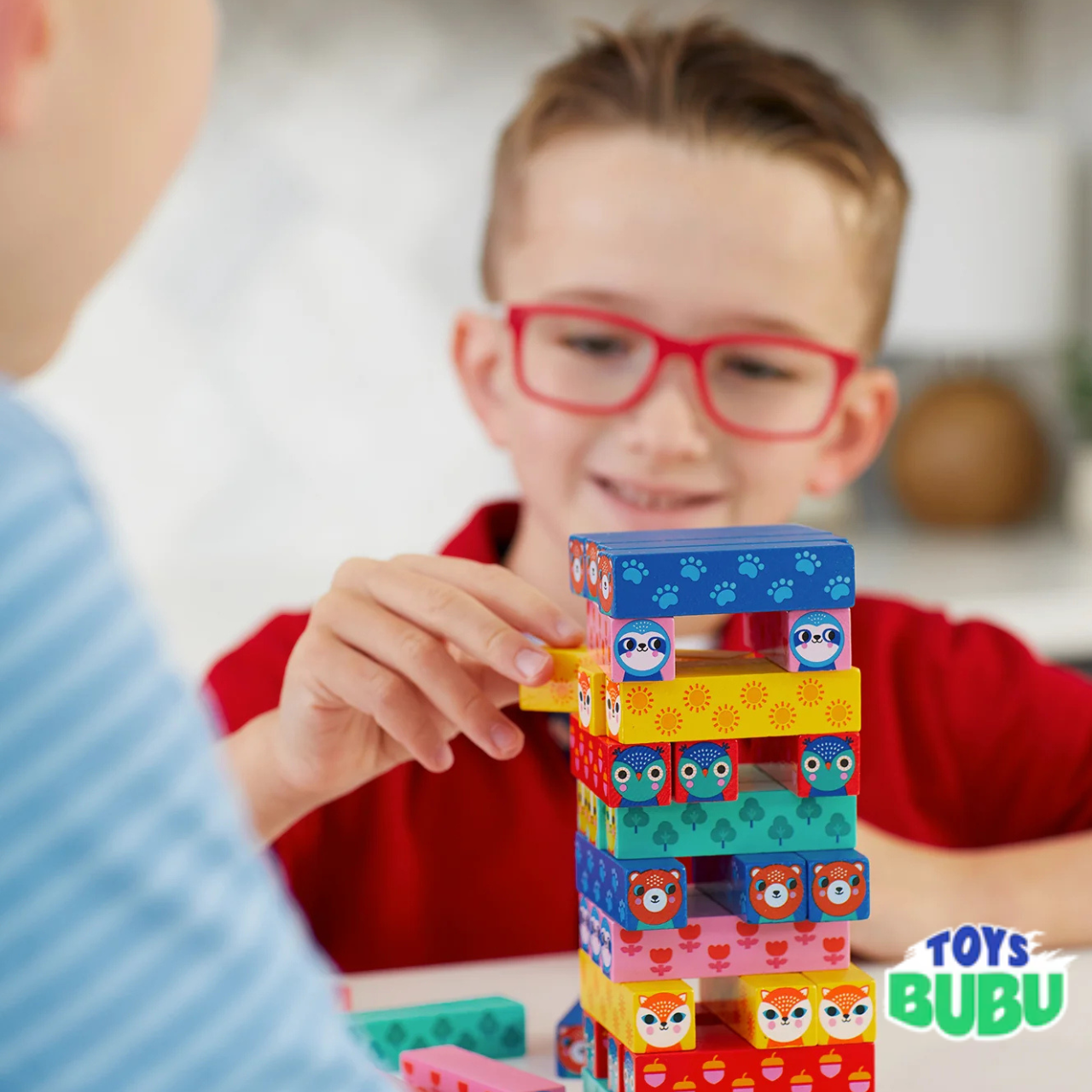 Wild Wobble! Wooden Tumbling Tower Game – Stacking Balance Game for Kids & Families