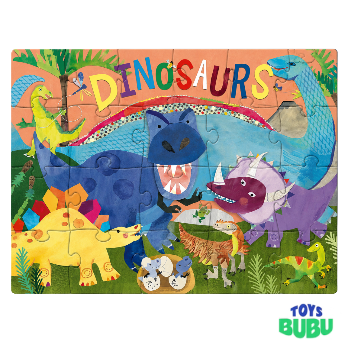 Hello, World! Dinosaur Puzzle 24 Pieces – Educational Jigsaw Puzzle for Kids