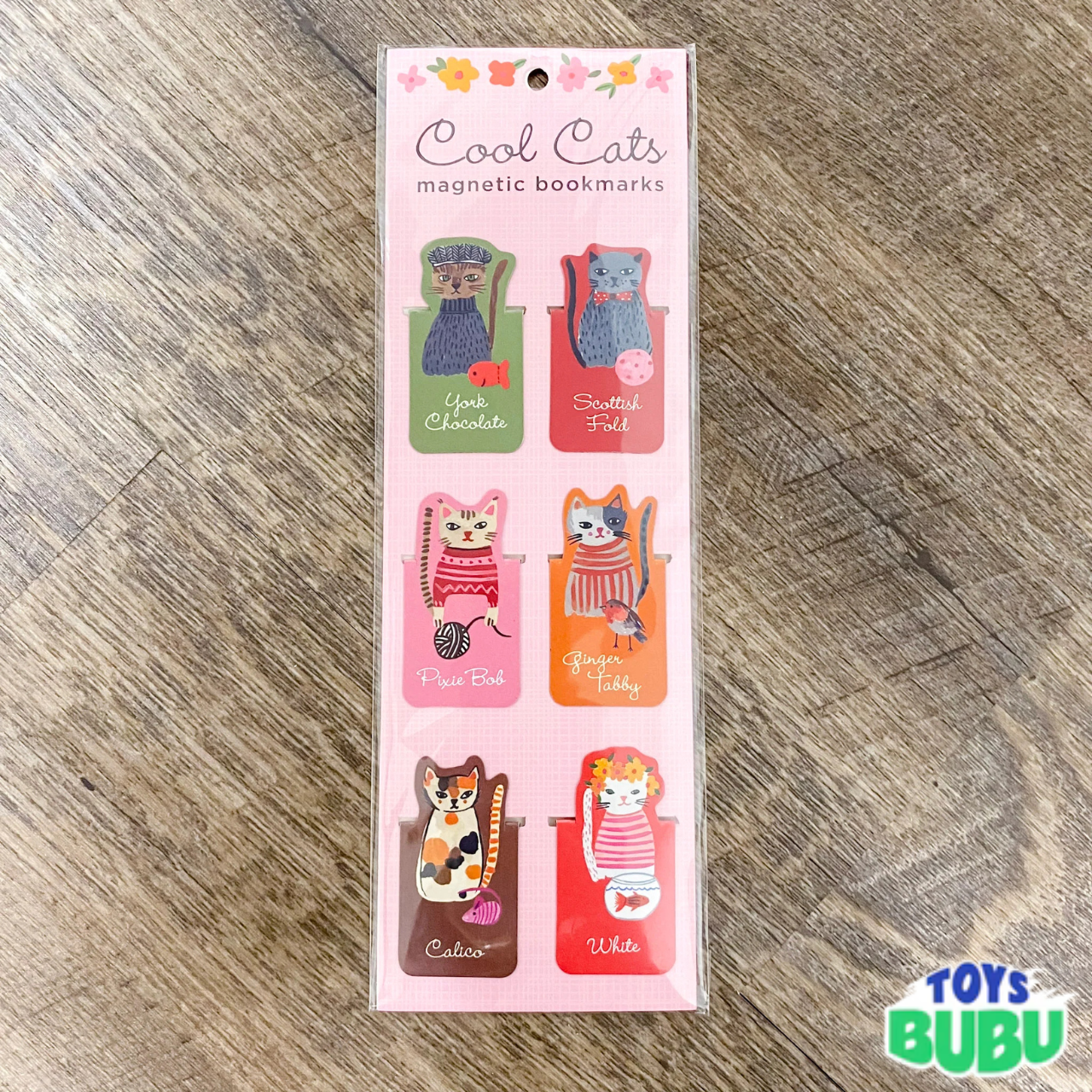 Cool Cats Magnetic Bookmarks – Set of 6 Die-Cut Magnetic Clips