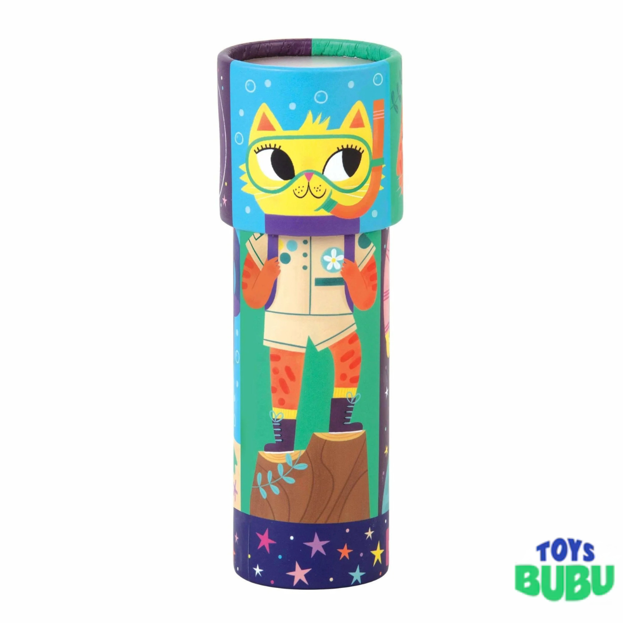 Mudpuppy Adventure Cats Kaleidoscope – Cat-Themed Kaleidoscope Toy for Kids Ages 3+