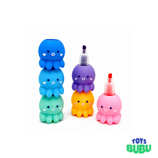 Octo Brites Stackable Markers – 5 Color Octopus Marker Set