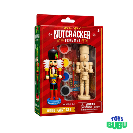 Nutcracker Drummer Wooden Ornament Paint Kit – DIY Christmas Craft for Kids