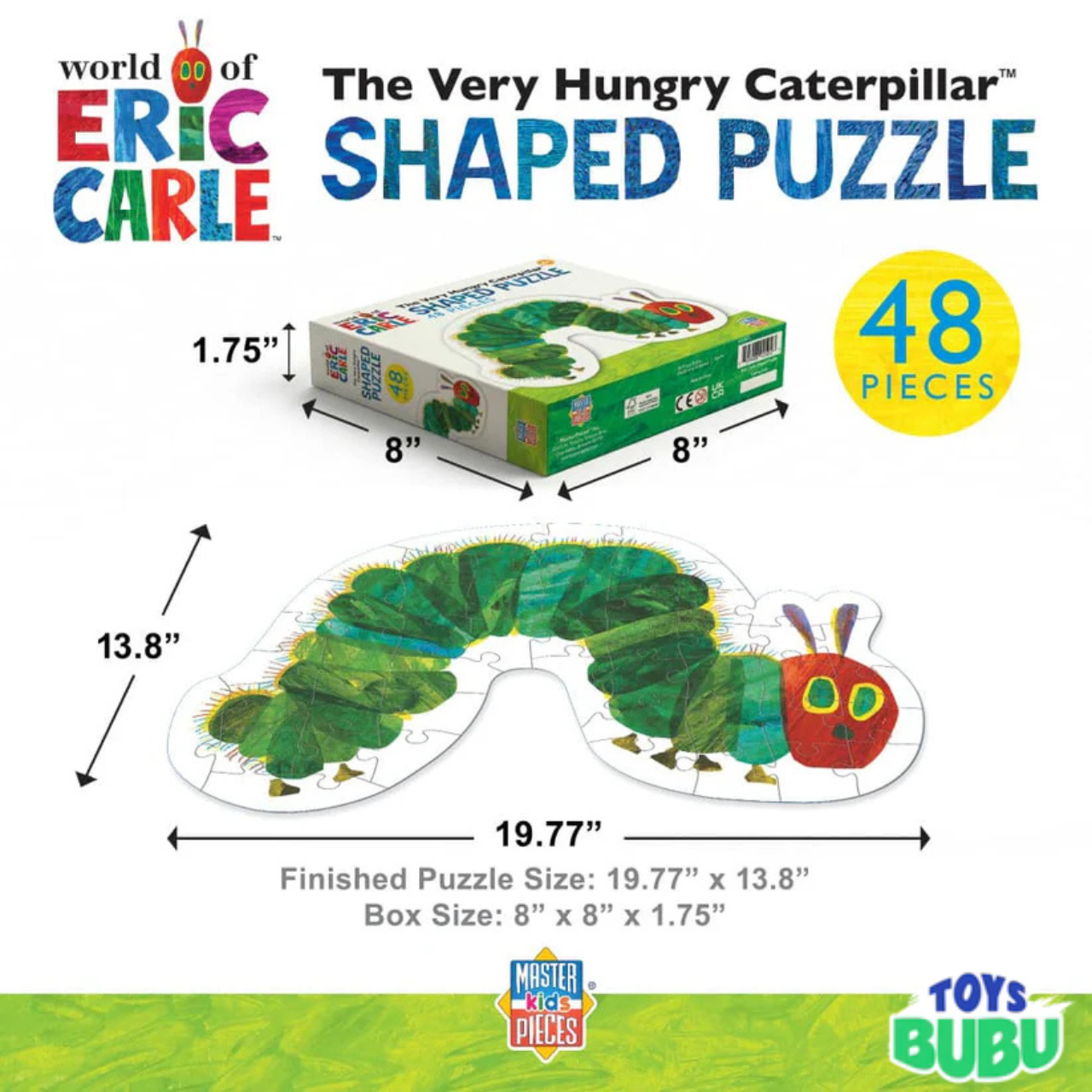 Eric Carle The Very Hungry Caterpillar 48-Piece Shaped Puzzle – Educational Kids Jigsaw Puzzle