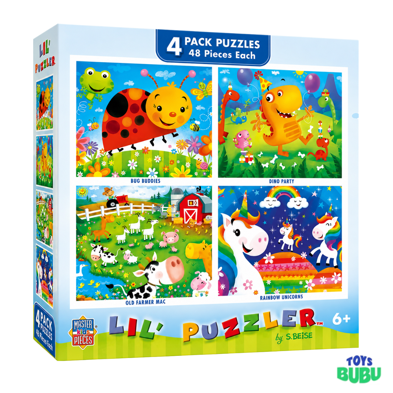 Lil Puzzler 4-Pack 48-Piece Puzzle Set – Educational Jigsaw Puzzles for Kids