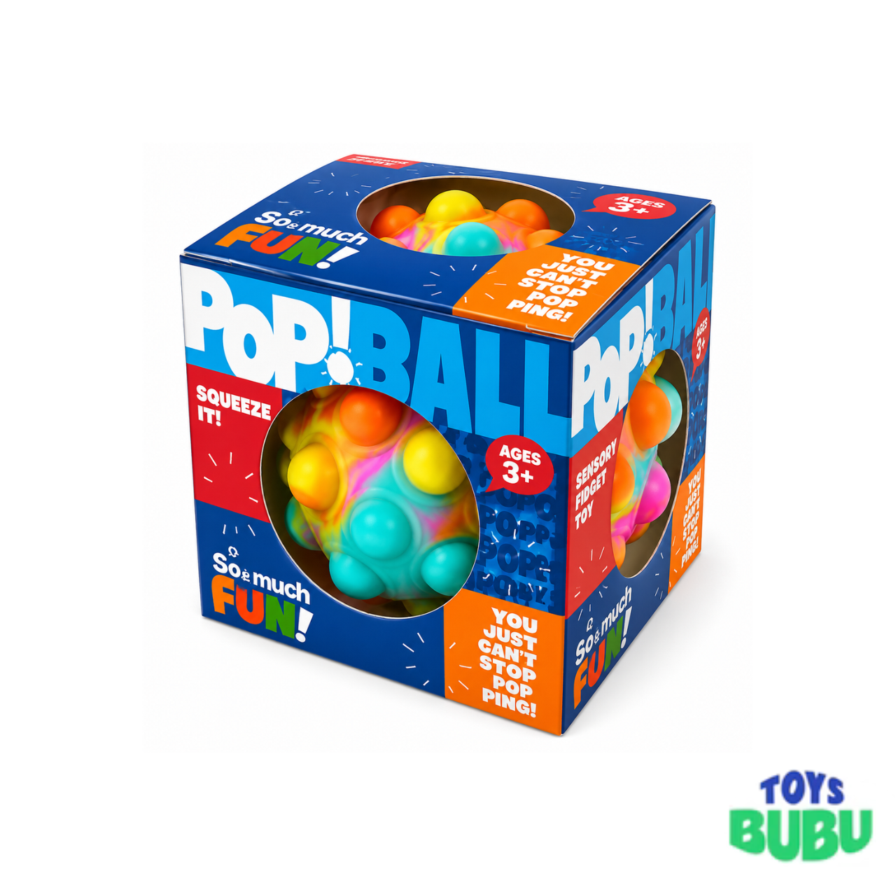 So Much Fun! Fidget Pop Ball Assortment – Sensory Stress Relief Toy for Kids