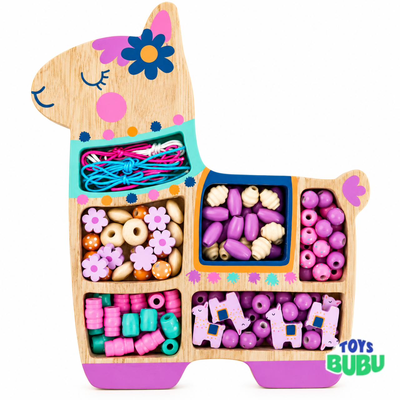 Bead Boutique Wooden Jewelry Making Kit – 125 Piece Bracelet & Necklace Craft Set for Kids by Stephen Joseph