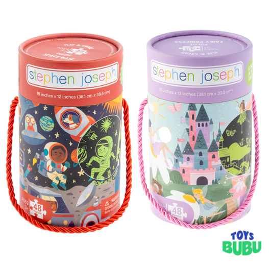 Stephen Joseph Glow in the Dark Puzzle – 48 Piece Kids Jigsaw Puzzle with Storage Canister