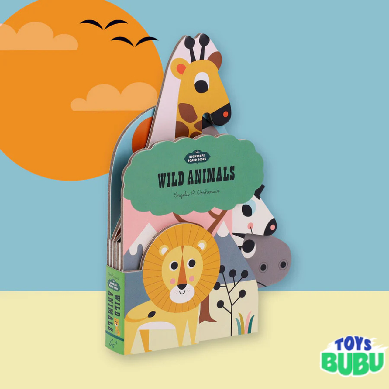 Bookscape Savanna Board Book for Babies & Toddlers – Layered Animal Board Book Ages 0–3