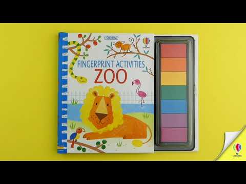 Fingerprint Activities Zoo Book for Kids – Animal Ink Pad Activity Book by Fiona Watt (Usborne)