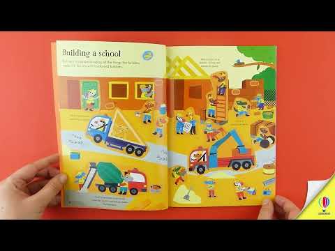 Construction Sticker Book for Kids – 170+ Vehicle Stickers Activity Book (Usborne Little First Stickers)